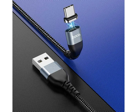 Дата кабель Hoco U96 "Traveller magnetic" Type-C (1.2m) Черный