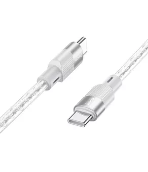 Дата кабель Hoco X99 Crystal Junction Type-C to Type-C 60W (1.2m) Gray