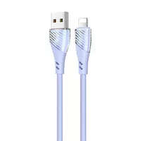 Дата кабель Usams US-SJ493 U65 Liquid Silicone USB to Lightning 3A 1m Голубой