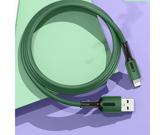 Дата кабель Usams US-SJ431 U51 Silicone USB to Lightning (1m) Зеленый