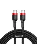 Дата кабель Baseus Cafule Type-C to Type-C Cable PD 2.0 60W (1m) (CATKLF-G) Чорний / Червоний