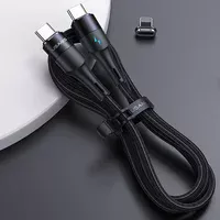 Дата кабель Usams US-SJ507 U66 Magnetic Type-C to Lightning 20W + Type-C 60W (2m) Чорний