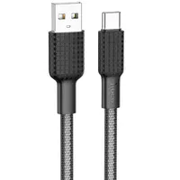 Дата кабель Hoco X69 Jaeger USB to Type-C (1m) Black / White
