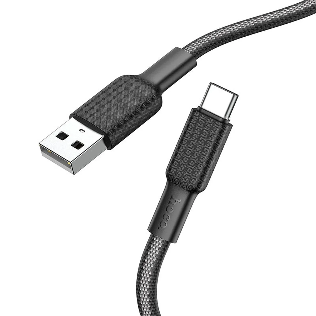 Дата кабель Hoco X69 Jaeger USB to Type-C (1m) Black / White