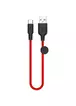 Дата кабель Hoco X21 Plus Silicone Type-C Cable (0.25m) Black / Red