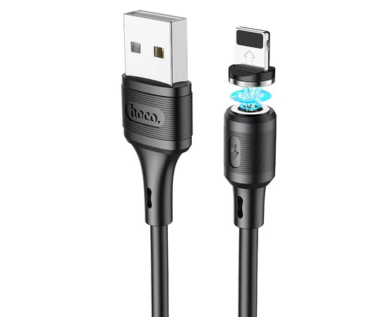 Дата кабель Hoco X52 "Sereno magnetic" USB to Lightning (1m) Чорний