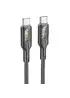 Дата кабель Hoco U120 Transparent explore Intelligent Power-off PD 60W Type-C to Type-C (1.2m) Black