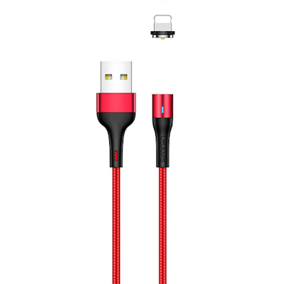 Дата кабель USAMS US-SJ336 U29 Magnetic USB to Lightning (2m) Красный