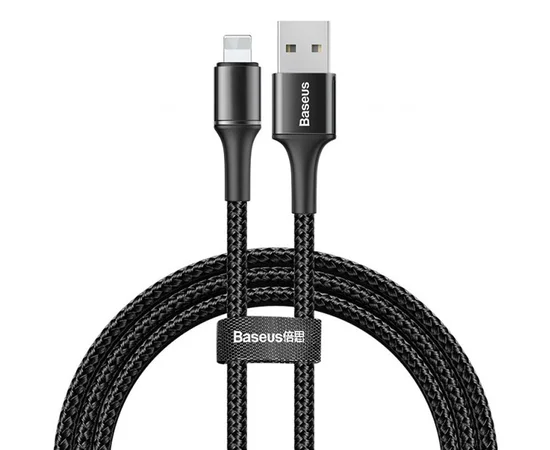 Дата кабель Baseus Halo Data Lightning 2.4A (1m) Black