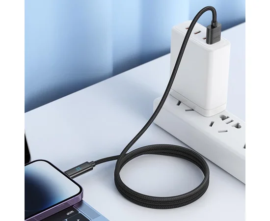 Дата кабель Hoco U127 Power USB to Lightning Black
