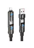 Дата кабель Hoco U143 Joy 4in1 USB to Lightning/Type-C to Type-C 240W (1.2m) Black