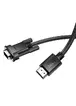 Дата кабель Hoco US12 HDTV male to VGA male HD (1m) Black