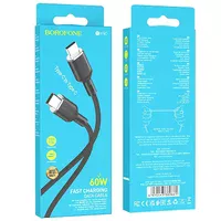 Дата кабель Borofone BX90 Cyber Type-C to Type-C (1m) Black