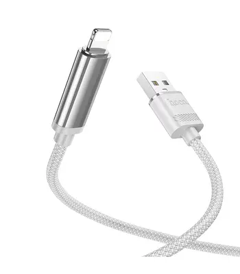 Дата кабель Hoco U127 Power USB to Lightning Silver / Gray