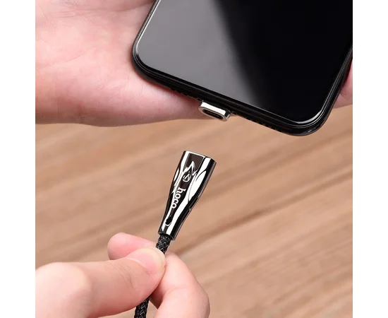 Дата кабель Hoco U75 "Blaze magnetic" Lightning (1.2М) Черный
