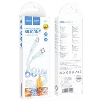 Дата кабель Hoco X97 Crystal color Type-C to Type-C 60W (1m) Light blue