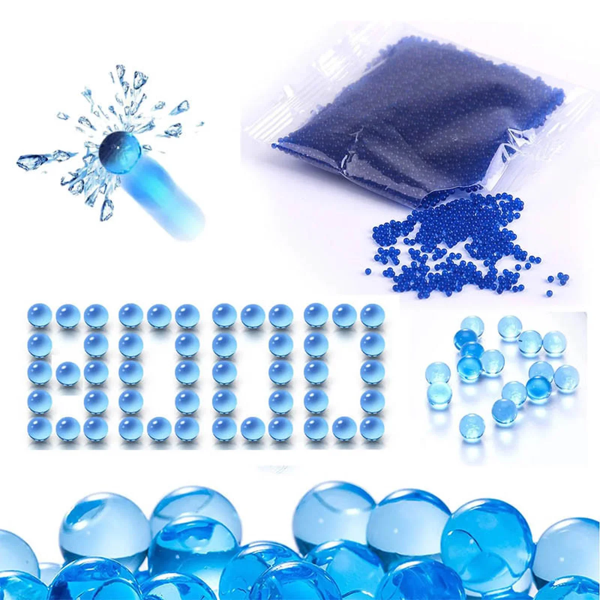 Гидрогелевые шарики (орбизы) 8000 шт. упаковка Blue