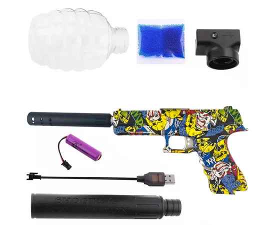 Пистолет на гидрогелевых шариках (орбизах) Glokk Colorful
