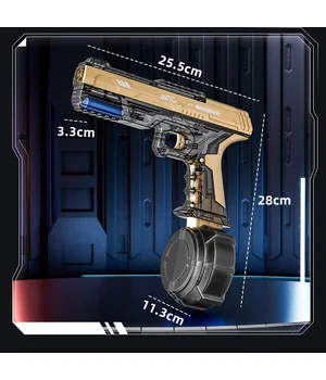 Водный аккумуляторный пистолет Water Gun 66-35 (500ml) with lithium battery Transparent gold Водный аккумуляторный пистолет Water Gun 66-35 (500ml) with lithium battery Transparent gold