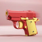 Детский игрушечный пистолет-антистресс Red / Yellow