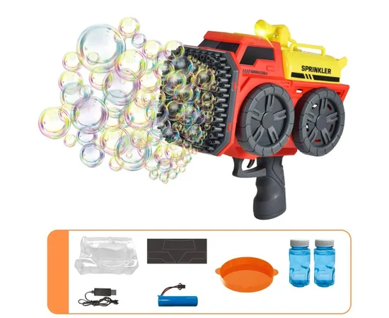 Пістолет із мильними бульбашками SHT KB1295 Truck на 139 отворів + 2xbottle 60ml Red