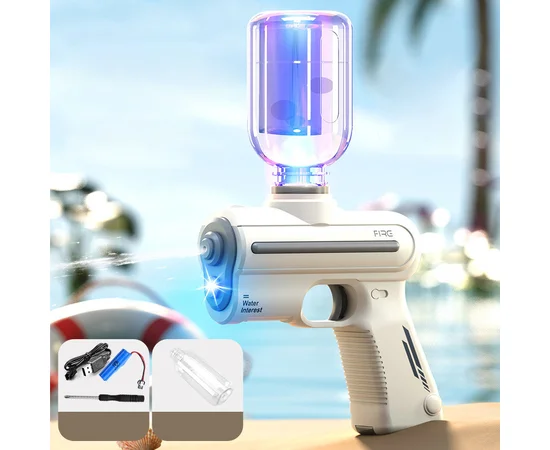 Водный аккумуляторный пистолет Water Gun 9007B (200ml) with lithium battery White