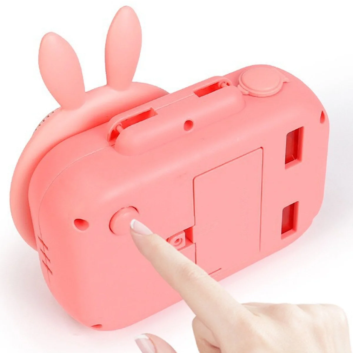 Фотокамера-генератор мыльных пузырей 9996 Children's camera Rabbit / Pink