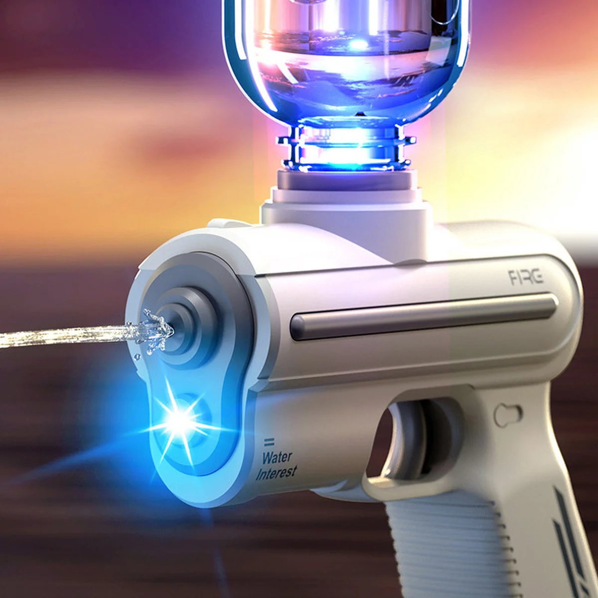 Водный аккумуляторный пистолет Water Gun 9007B (200ml) with lithium battery White