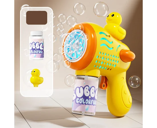 Пістолет із мильними бульбашками H045 Duckling + bottle 50ml Yellow