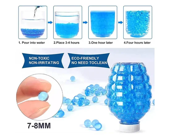 Гидрогелевые шарики (орбизы) 8000 шт. упаковка Blue