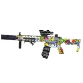Автомат на гидрогелевых шариках (орбизах) AR15 Alphabet Green