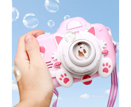 Фотокамера-генератор мыльных пузырей 1001 Kitty Children's camera Pink