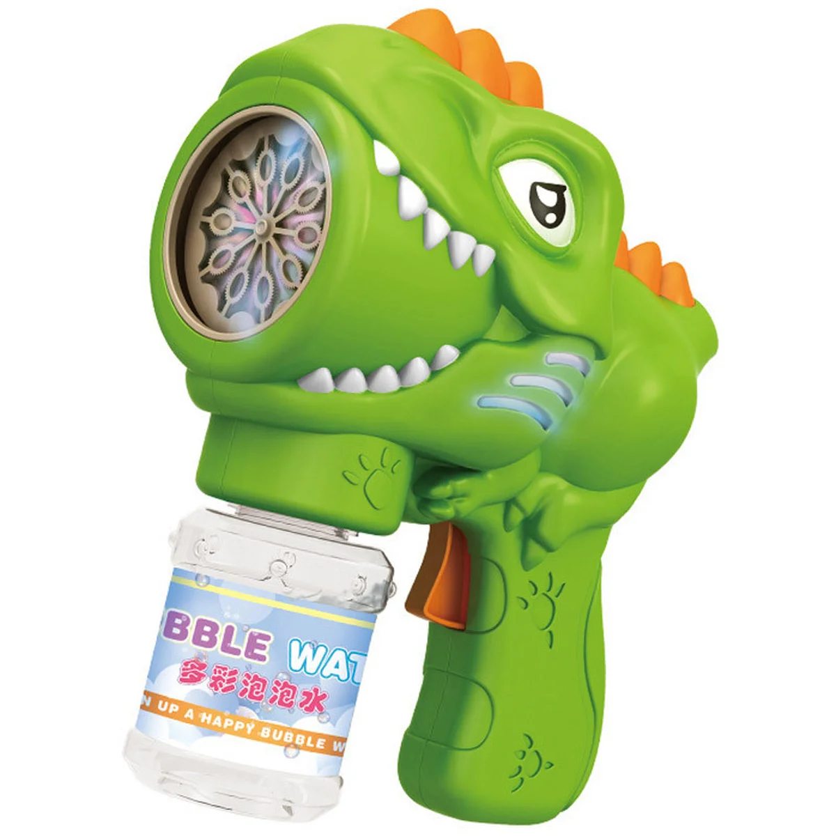 Пістолет із мильними бульбашками H007 Dinosaur + bottle 50ml Green