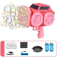 Пистолет с мыльными пузырями SHT KB1294 Car на 139 отверстий + 2xbottle 60ml Pink