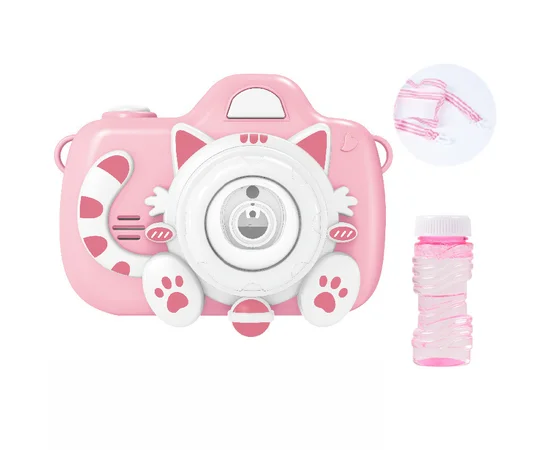 Фотокамера-генератор мыльных пузырей 1001 Kitty Children's camera Pink