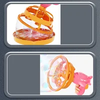 Пистолет для мыльных пузырей H035 Bubble Gun с пропеллером 2in1 + bottle 250ml Pink