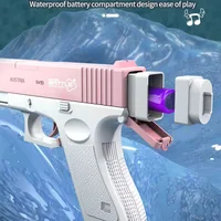 Водный аккумуляторный пистолет Glock Water Gun (250ml) with lithium battery Pink