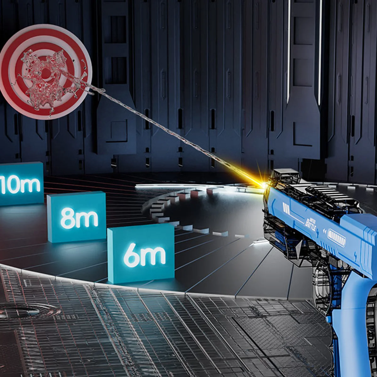 Водный аккумуляторный пистолет Water Gun 66-35 (500ml) with lithium battery Transparent blue