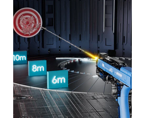 Водяний акумуляторний пістолет Water Gun 66-35 (500ml) with lithium battery Transparent blue