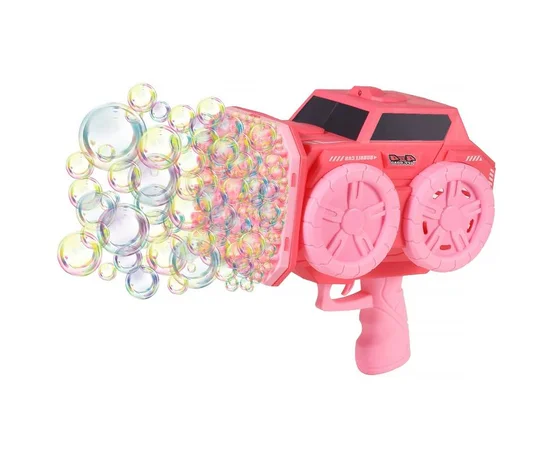 Пистолет с мыльными пузырями SHT KB1294 Car на 139 отверстий + 2xbottle 60ml Pink