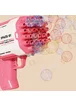 Пістолет для мильних бульбашок Bubble Gun 698-20 з насадками на 32/45 отворів 50ml Pink