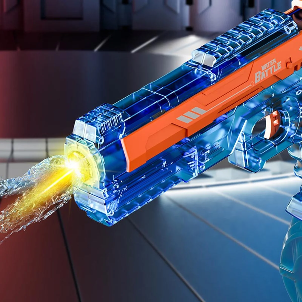 Водный аккумуляторный пистолет Water Gun 66-35 (500ml) with lithium battery Blue / Orange