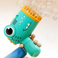 Пістолет для мильних бульбашок Dinosaur Bubble Gun з насадкою на 40 отворів 50ml Green