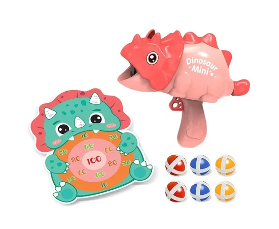 Интерактивная игра Dinosaur Athletics Gun на липучках + мишень Red