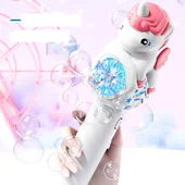 Пистолет с мыльными пузырями H055 Little Unicorn + bottle 50ml Pink