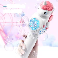 Пістолет із мильними бульбашками H055 Little Unicorn + bottle 50ml Pink