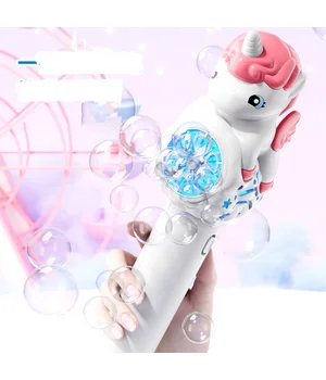 Пистолет с мыльными пузырями H055 Little Unicorn + bottle 50ml Pink