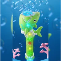 Пистолет с мыльными пузырями H038 Shark + bottle 50ml Green