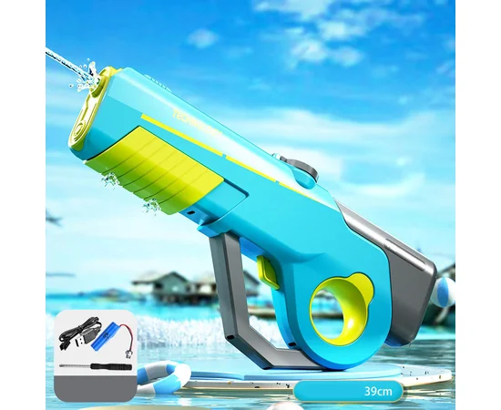 Водный аккумуляторный автомат Water Gun 8002C (600ml) with lithium battery Blue / Yellow
