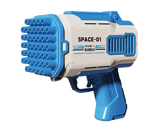 Пістолет для мильних бульбашок Bubble Gun 698-20 з насадками на 32/45 отворів 50ml Blue